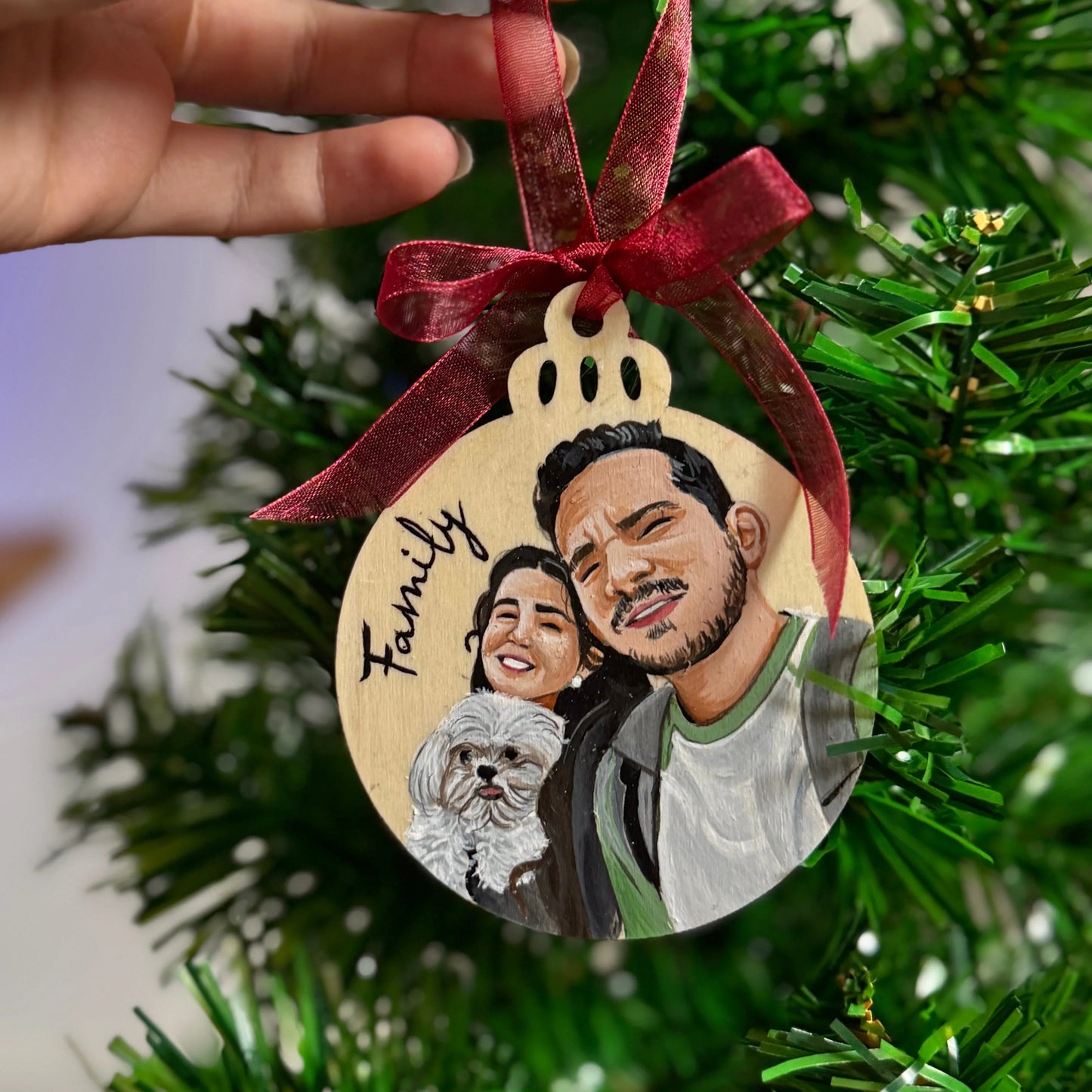 Bola navidad personalizada de pintada a mano