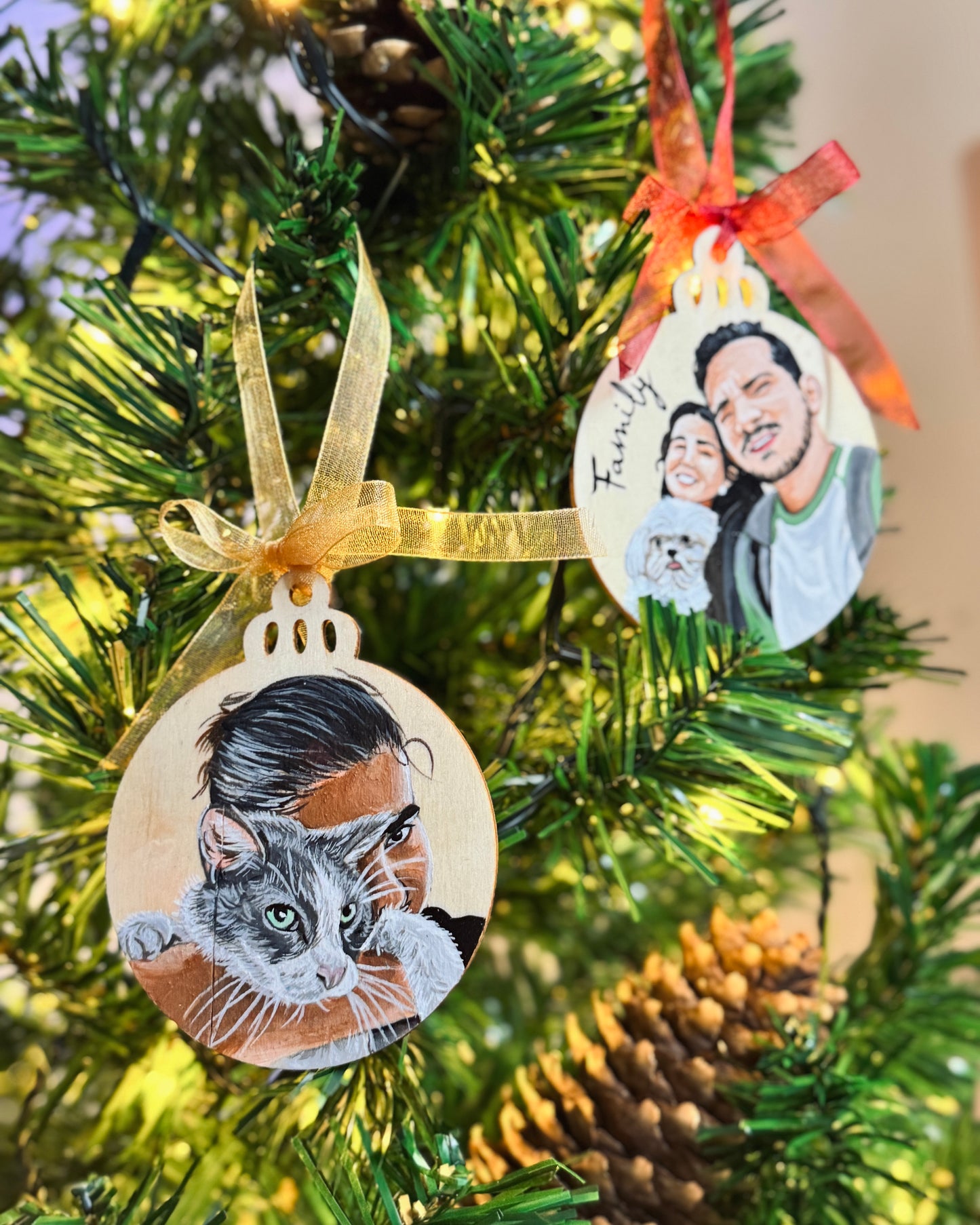 Bola navidad personalizada de pintada a mano