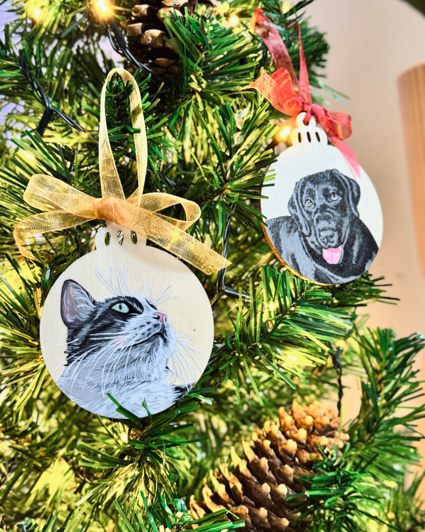 Bola navidad personalizada de pintada a mano