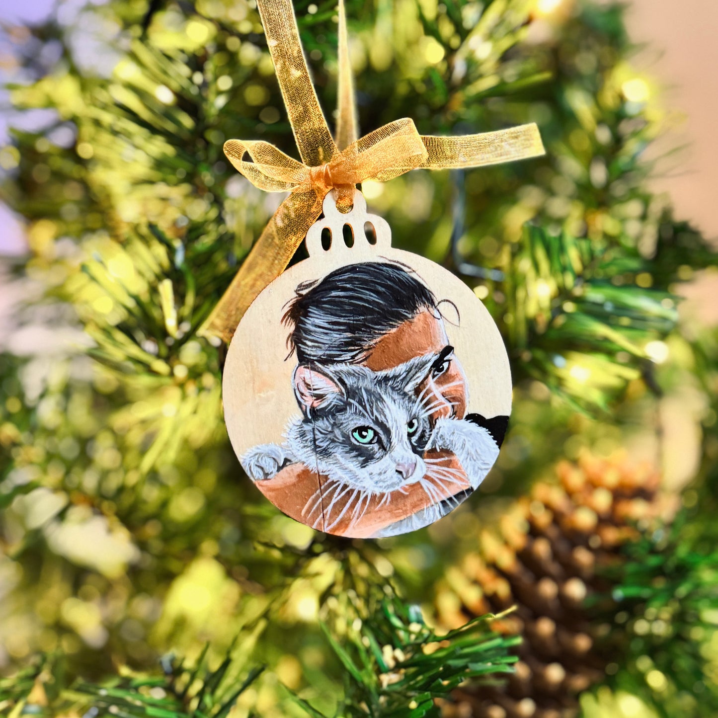 Bola navidad personalizada de pintada a mano