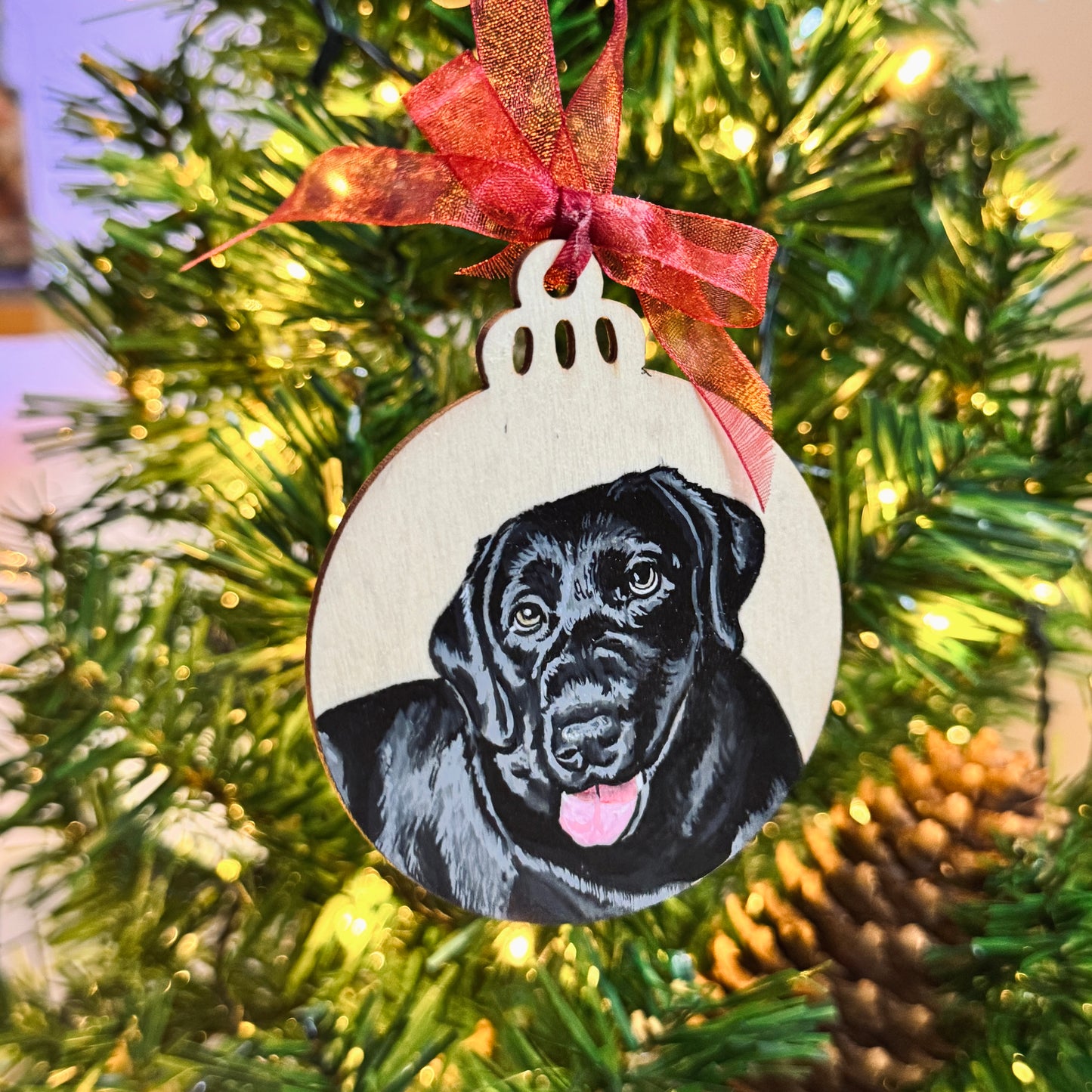 Bola navidad personalizada de pintada a mano