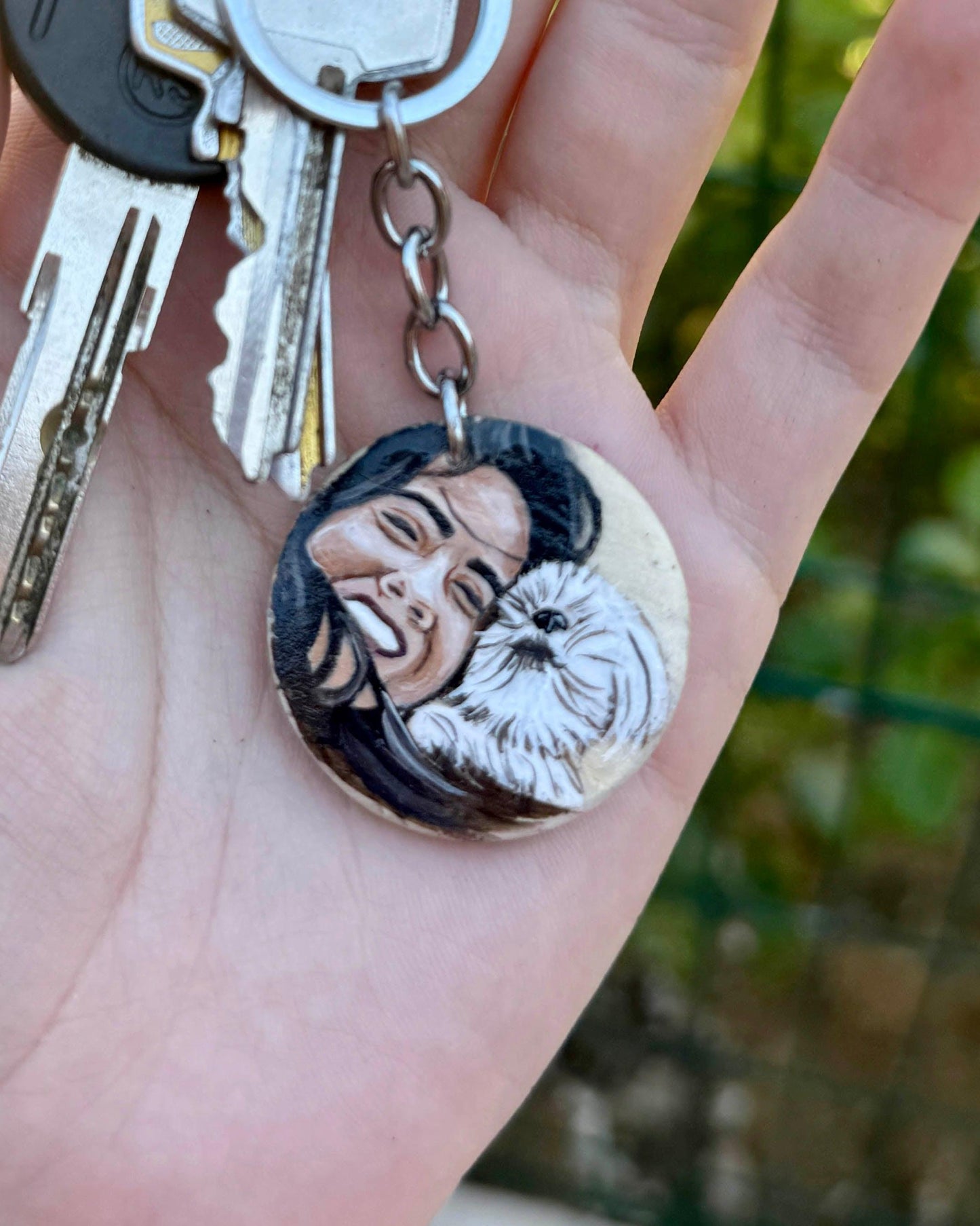 Llaveros de madera pintado a mano - WoodDany