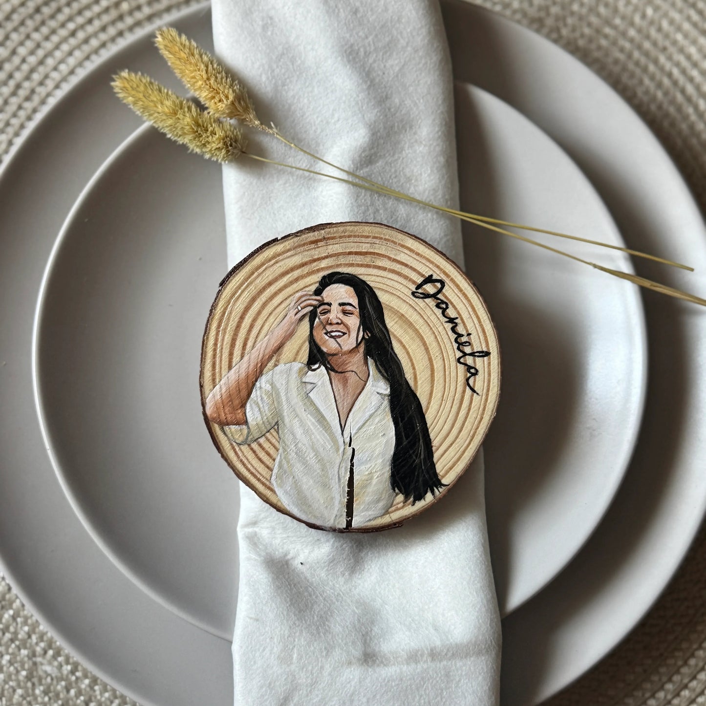 Marcasitios Personalizados para Boda Pintados a Mano