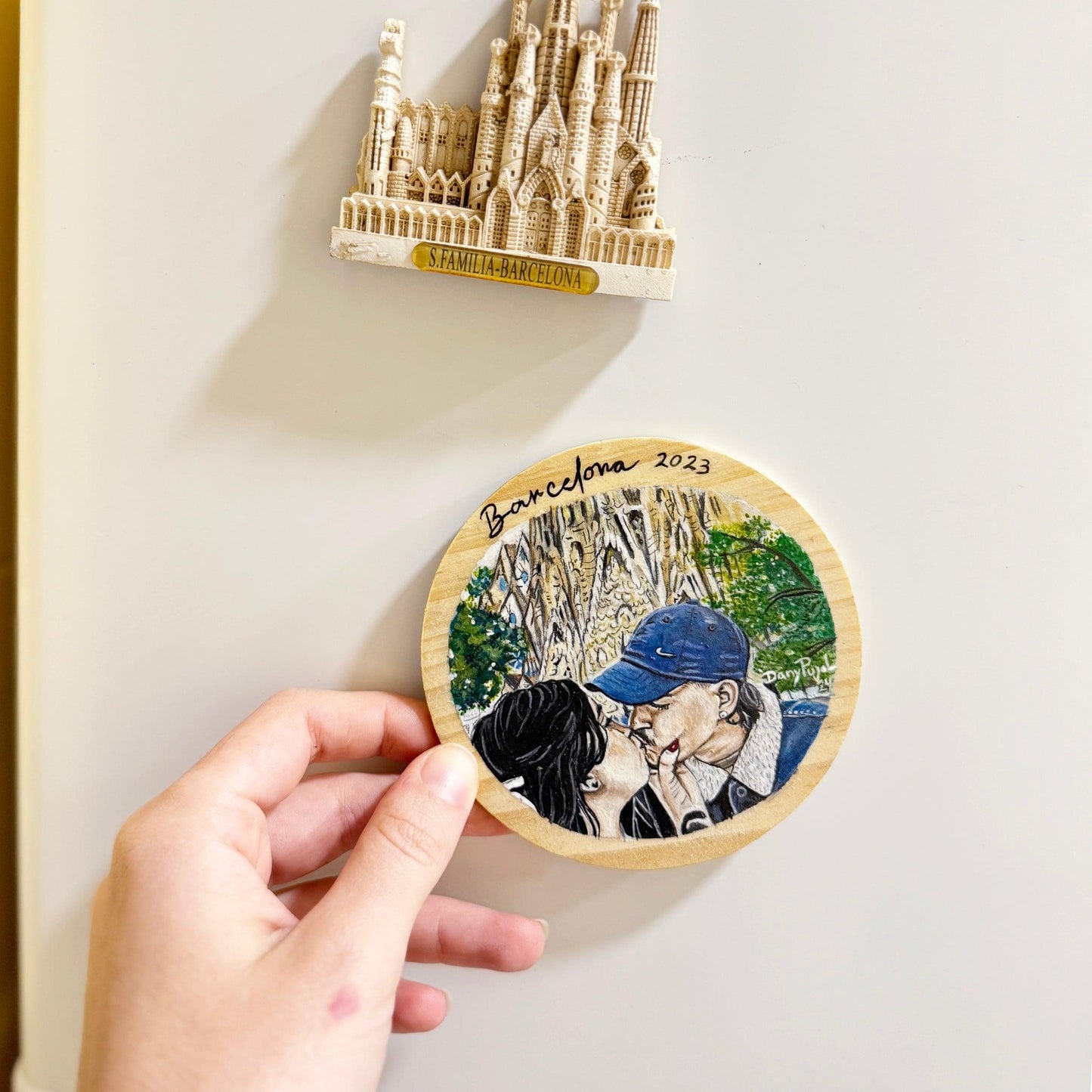 Imán de nevera pintado a mano - WoodDany