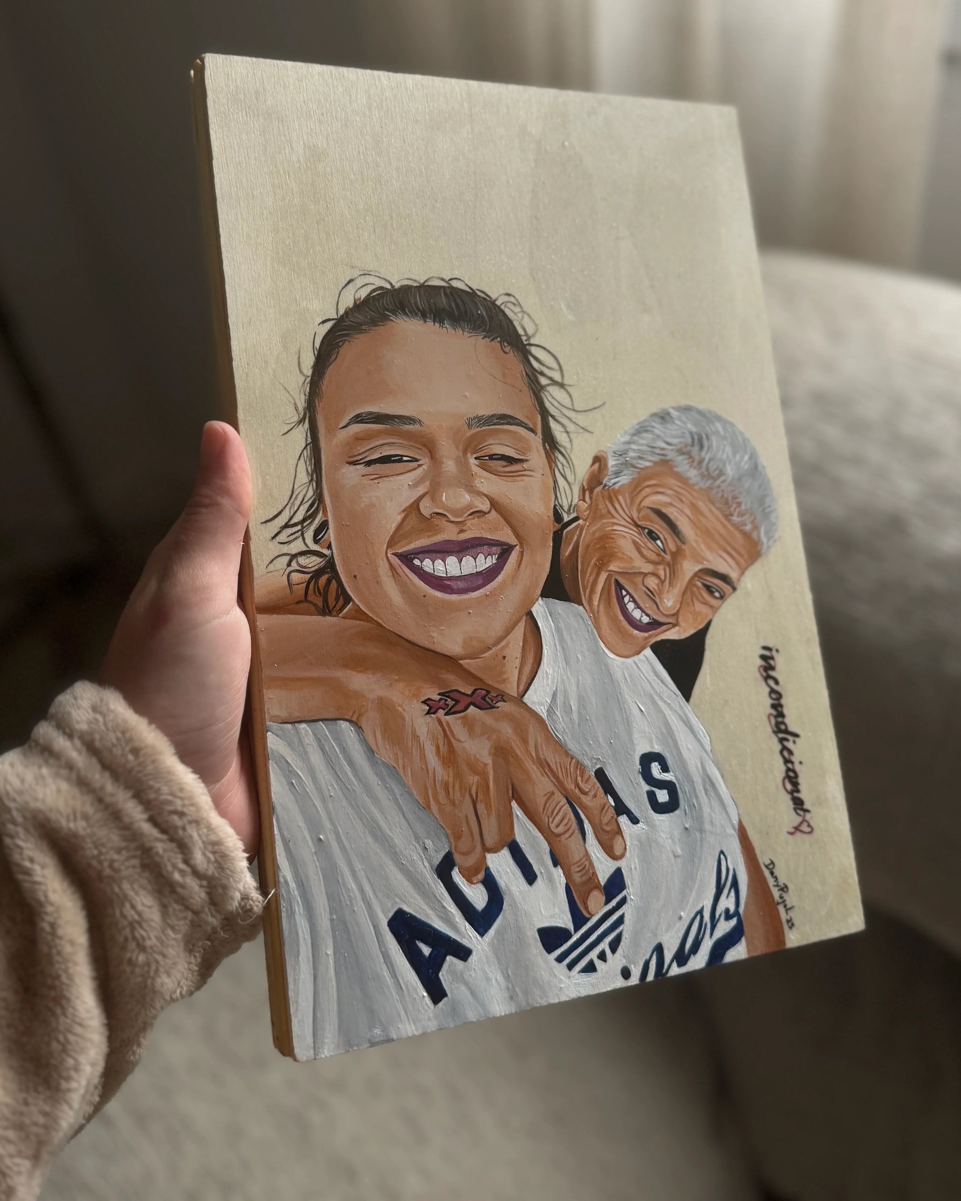 Lienzo de Madera con Retrato pintado - WoodDany