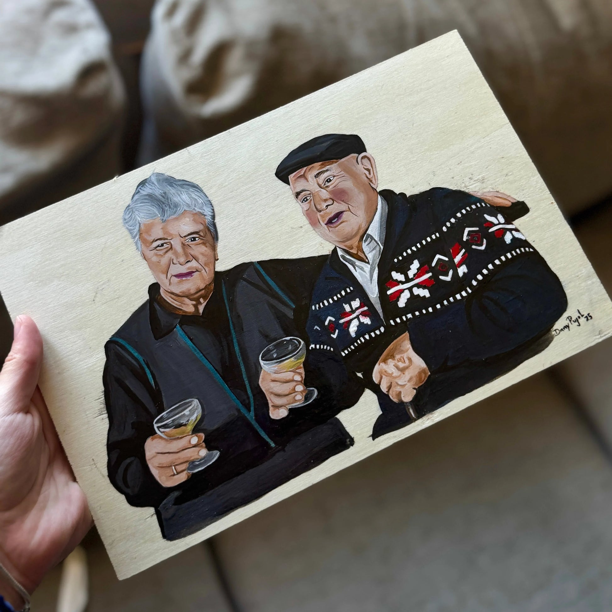 Lienzo de Madera con Retrato pintado - WoodDany