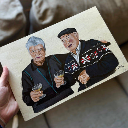 Lienzo de Madera con Retrato pintado - WoodDany