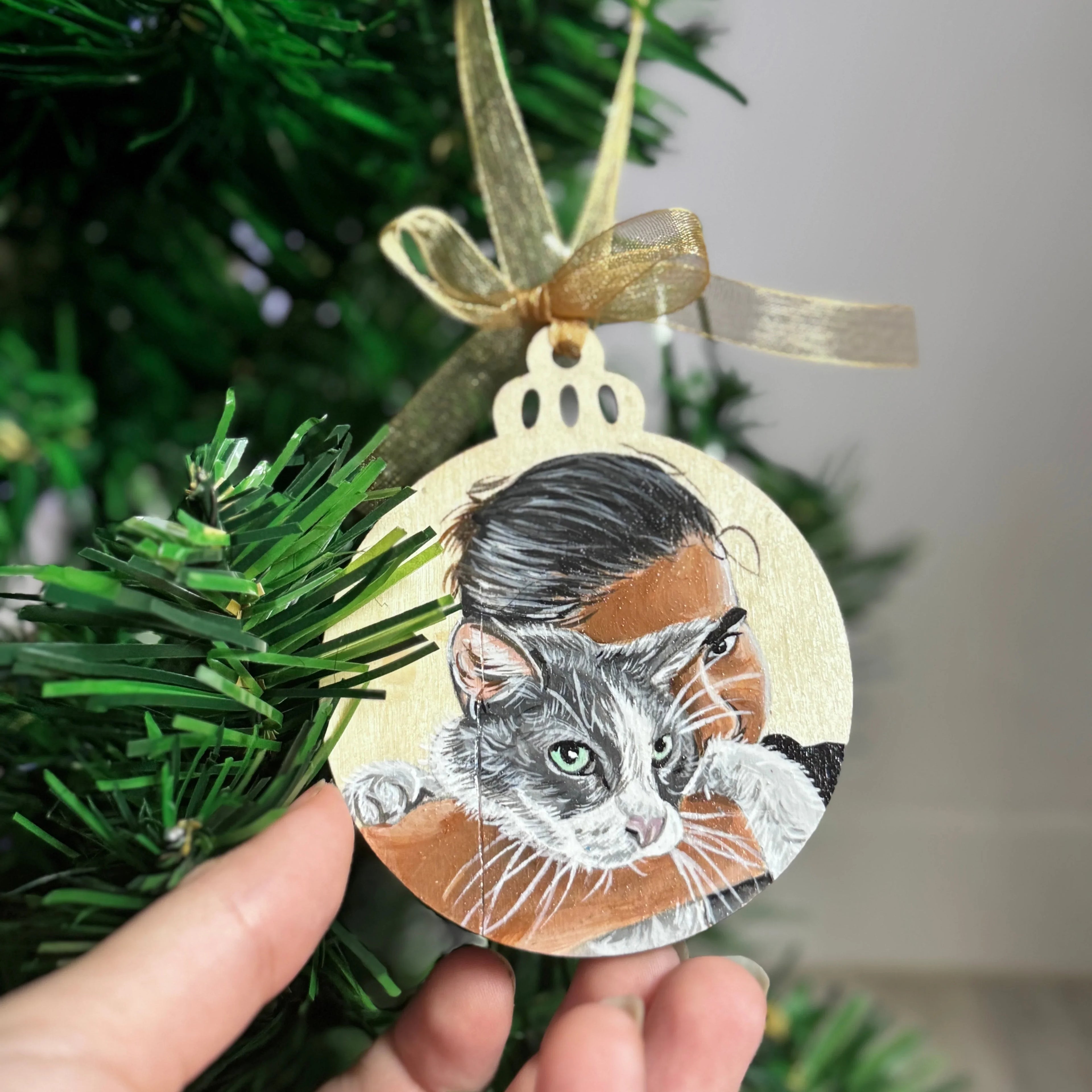 Bola navidad personalizada de pintada a mano