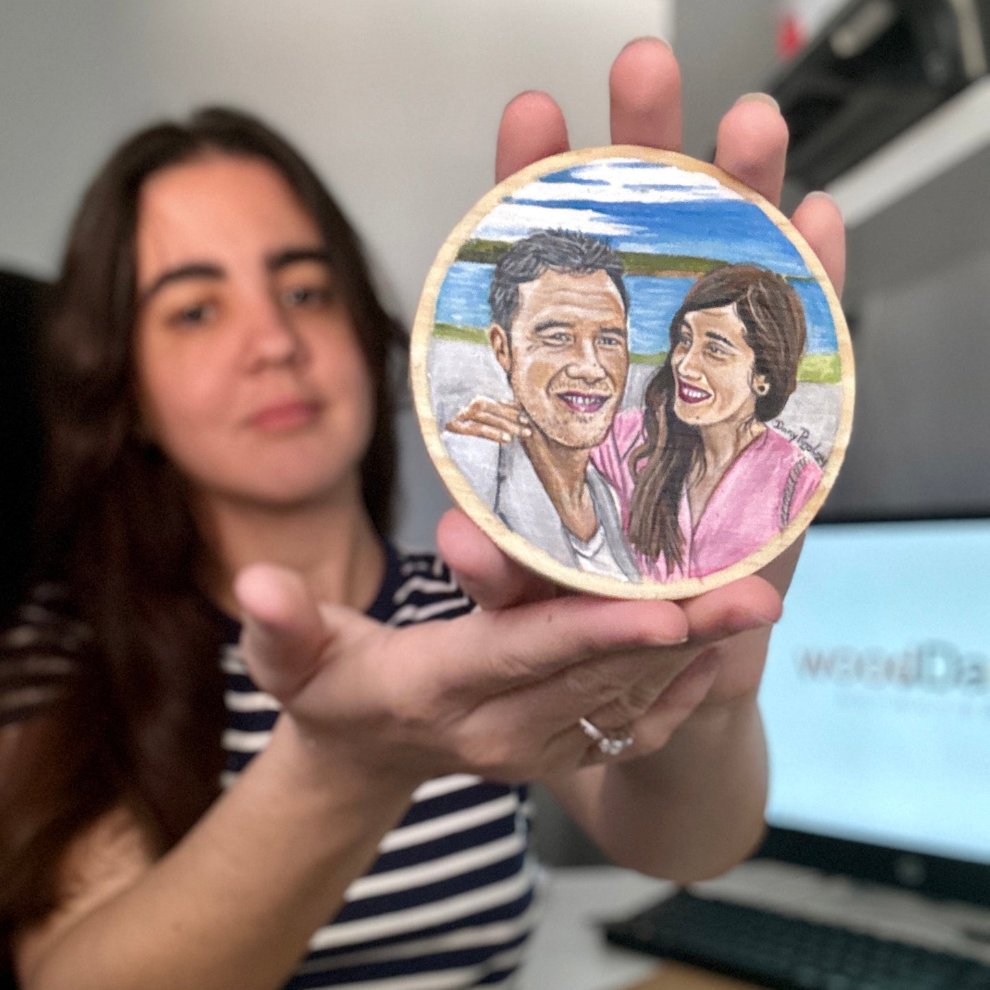 Imán de nevera personalizado pintado a mano