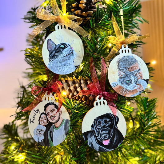 Bola navidad personalizada de pintada a mano