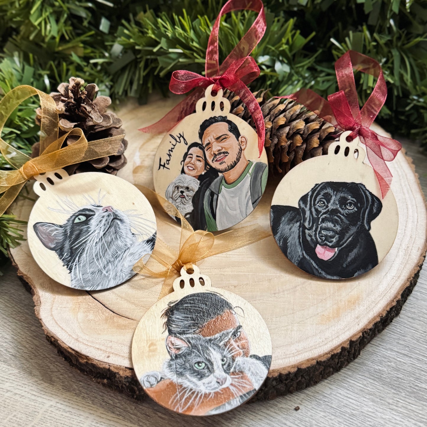 Bolas navidad personalizada de pintada a mano