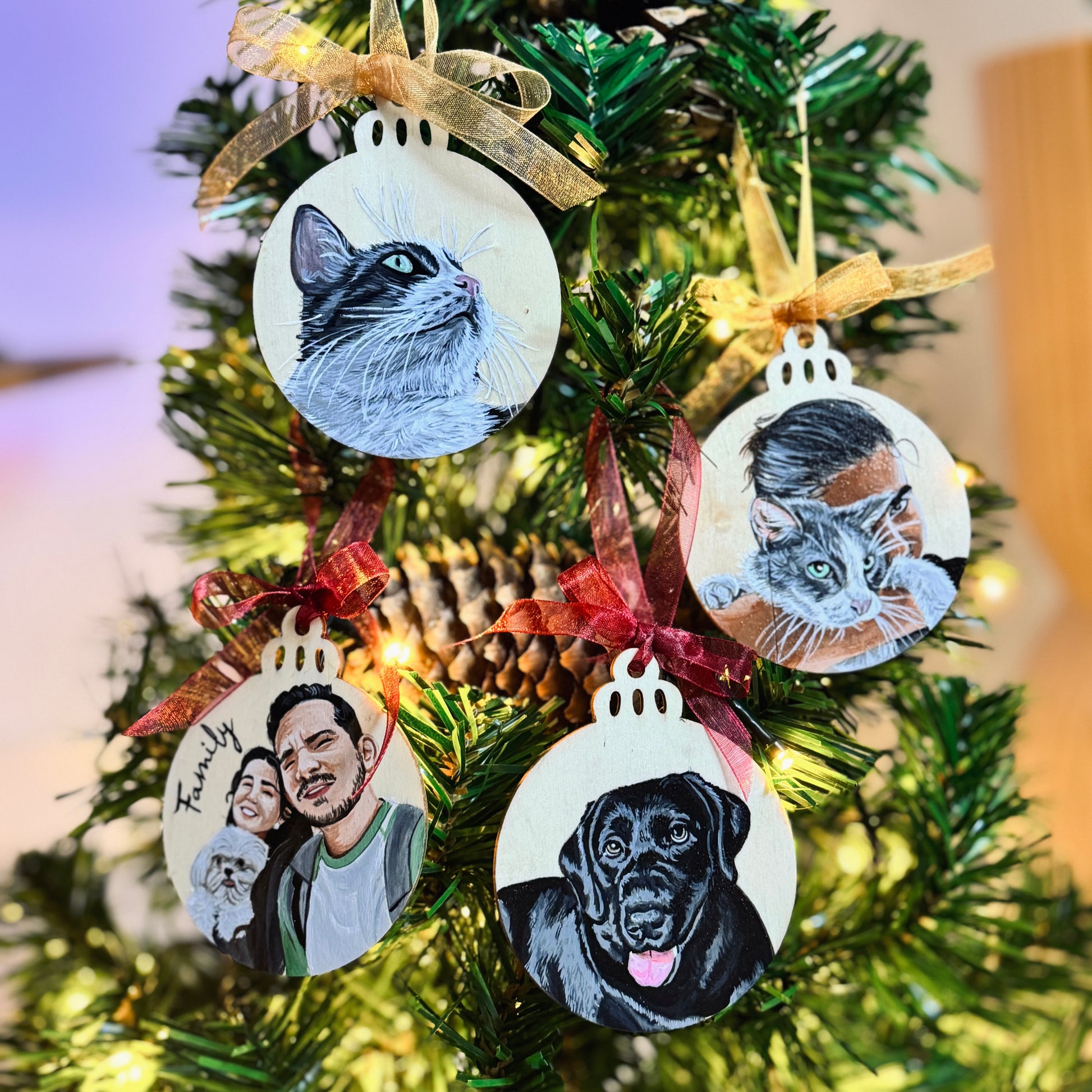 Bola navidad personalizada de pintada a mano