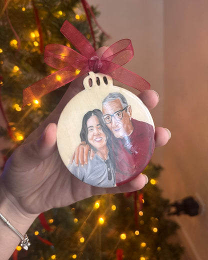 Bola personalizada de navidad pintada a mano recuerdo abelo fallecido